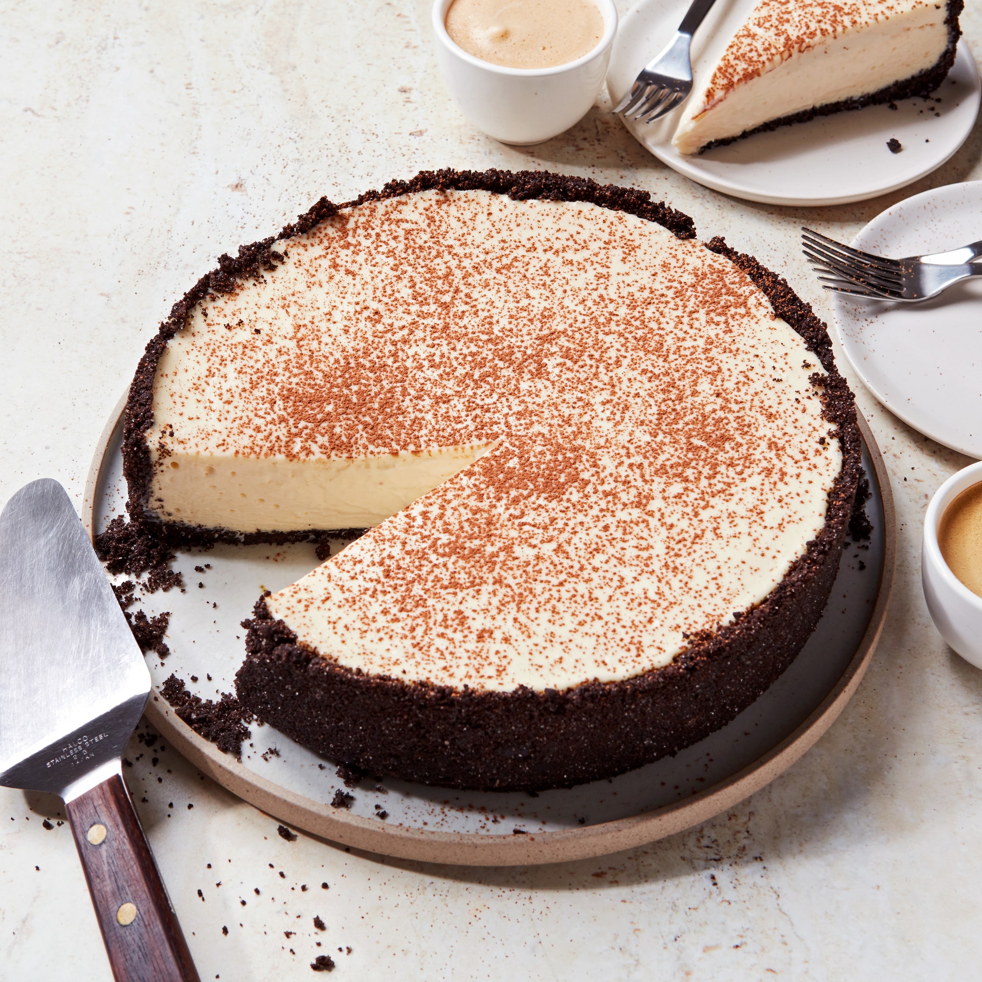 Vanilla Cheesecake With a Chocolate Cookie Crust