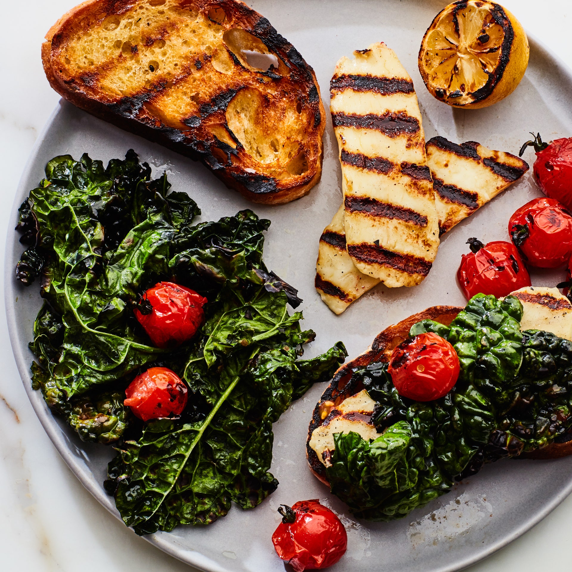 Grilled-Greens-and-Cheese-on-Toast